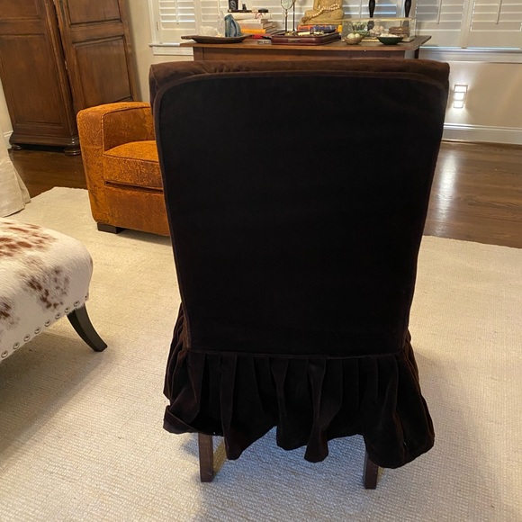 Brown Velvet Chair Cover - Picture 10 of 16